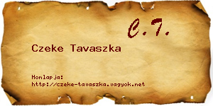 Czeke Tavaszka névjegykártya